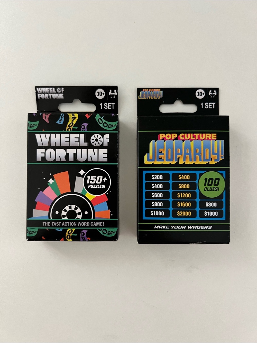 Wheel of Fortune & Pop Culture Jeopardy Card Game Set Just Play NWT Christmas